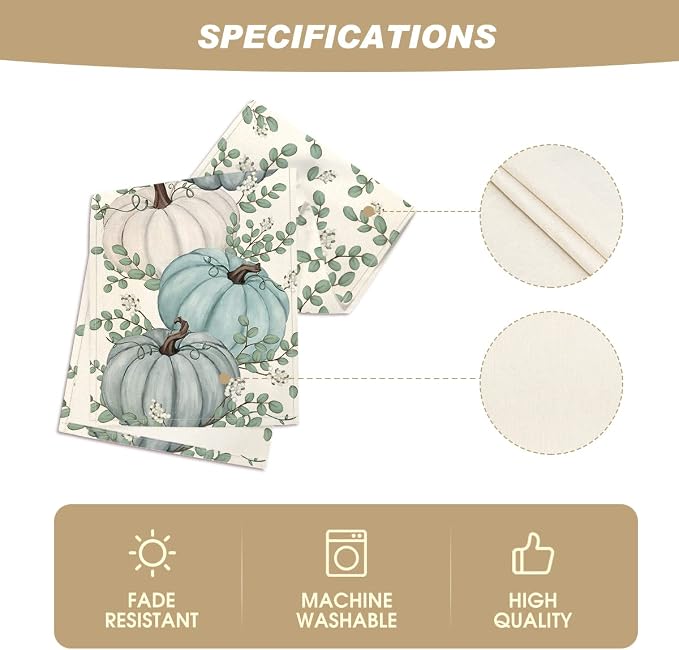 Artoid Mode 210 GSM Fall Table Runner 13x48 Inch Home Party Decor | Pumpkins - Image 5