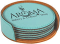 Custom Engraved Coasters | Personalized Leather Coaster | Set of 6 | Drink by AMERICAN+PERSONALIZED
