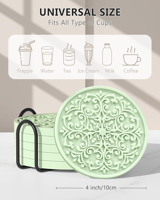 Drink Coasters, Coasters Set of 6 - Image 2