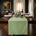 Signature Linen™ by D'Moksha Sage Green Table Runner 108 Inches Long, 100% Pure by DMokshaHomes