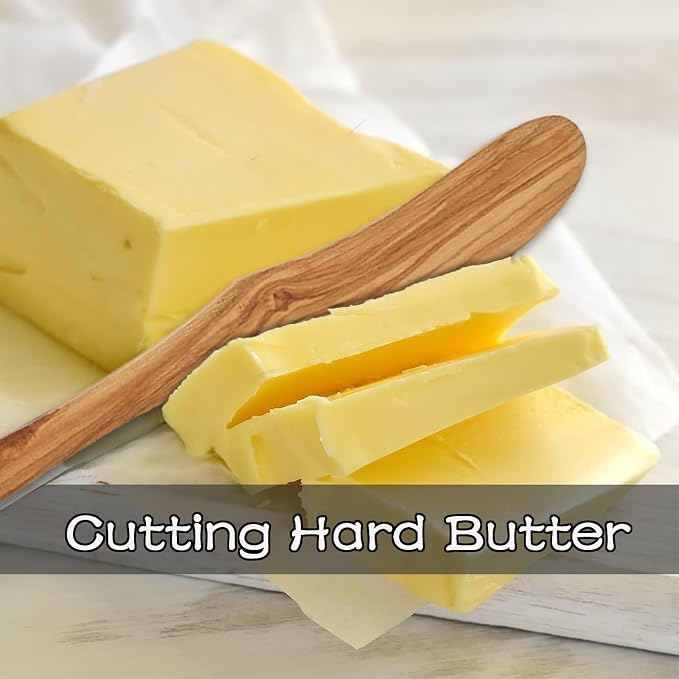 Olive Wood Butter Spreader, 6.8 Inch Handmade Butter Knife Set of 6 | Olive - Image 6