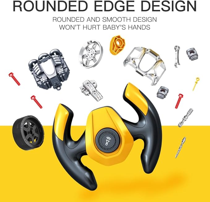 Interactive Truck Engine Toy with Removable Parts - Lights, Sounds, and Fun for Young Mechanics -Unleash Their Creativity and Motor Skills with This Truck Engine Toy (Yellow)