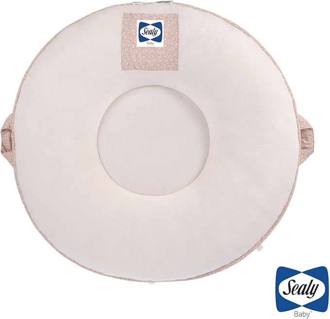 SEALY BABY Children's Floor Cushion, Kids, Toddler Play Mat & Soft Lounger (Pink Floral)