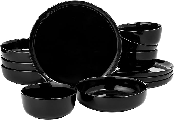 Gibson Home Oslo 12-Piece Porcelain Chip and Scratch Resistant Dinnerware Set by GibsonHomewares