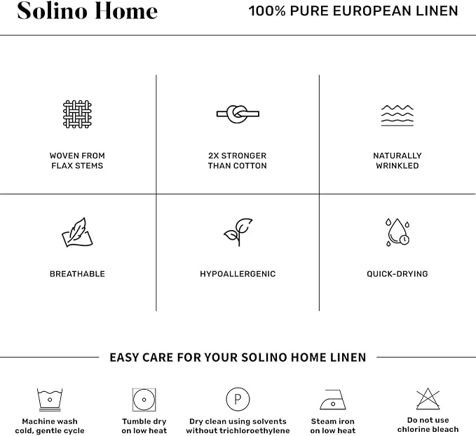 Solino Home 100% Pure Linen Table Runner Aqua Blue Long, Fete 14 x 108 in | - Image 7