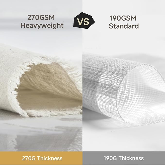 14 x 120 Inches Frayed Edge Table Runner, 270G Heavyweight Sand Washed Slub - Image 8