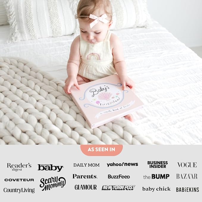 Lucy Darling Little Beach Babe Baby Memory Book – First 5 Years Journal & Photo Album, Baby Girl Keepsake, Unique Scrapbook Album, Mom Gift