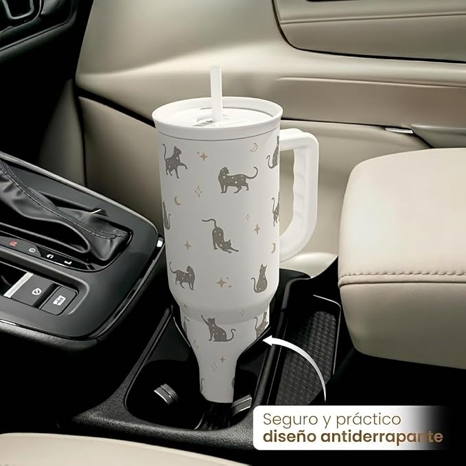 Gift for Cat Lovers Cat Mom – 40oz Stainless Steel Tumbler - Image 8