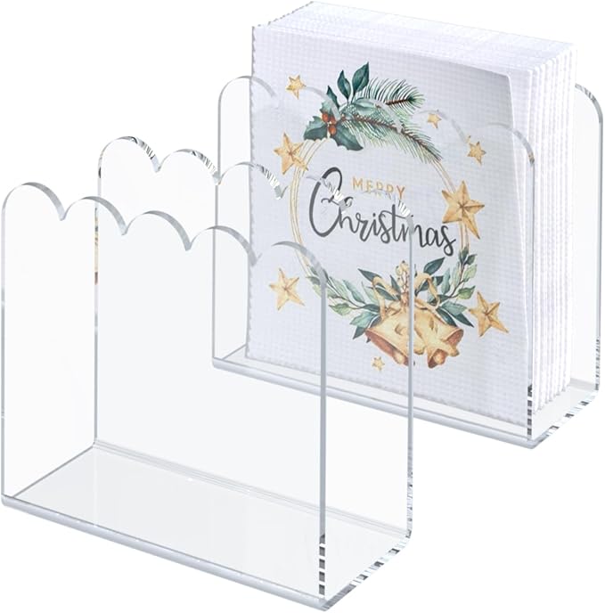 SILUT 2 Pack Clear Napkin Holder by SILUT
