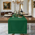 Signature Linen™ by D'Moksha Eden Green Table Runner 108 Inches Long, 100% Pure by DMokshaHomes