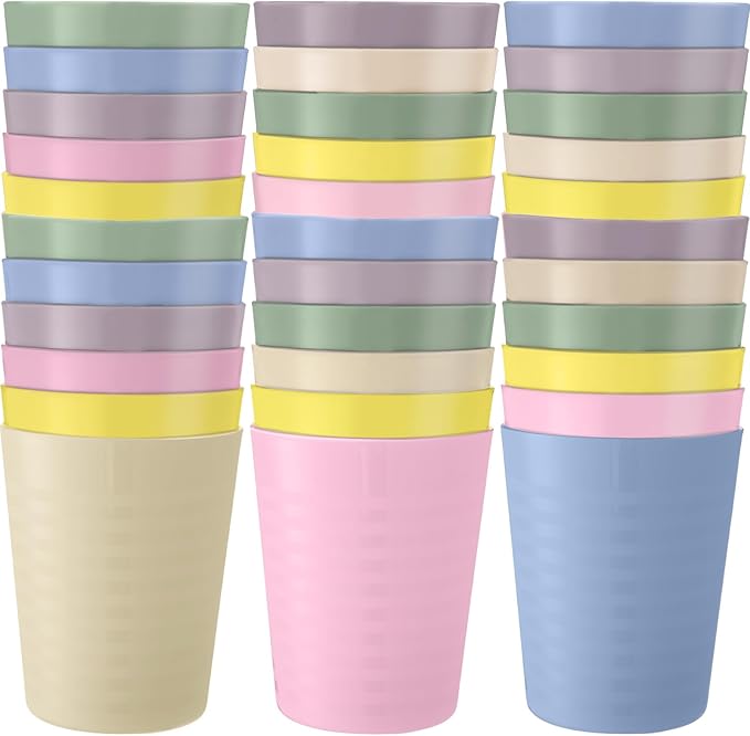 Eccliy 36 Pcs Kids Cups Bulk, 8 oz Plastic Toddler Drinking Cups Unbreakable by Eccliy