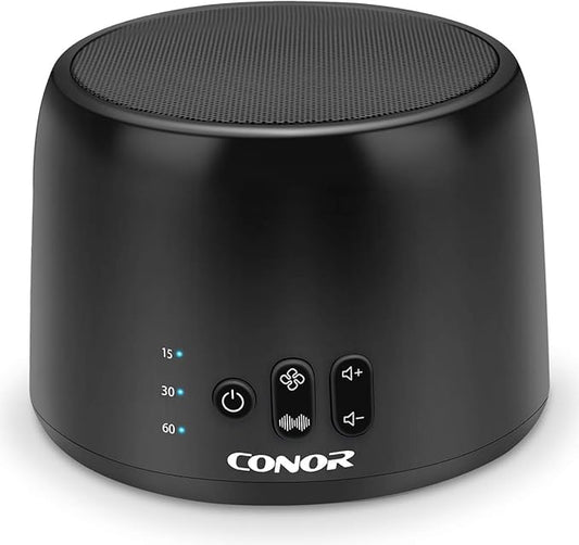 Conor White Noise Machine, Sleep Sound Machine - 24 High Fidelity Soothing Fan & White Noise Sounds, Timer & Memory Feature, Portable Office Privacy or Travel Sleep Therapy for Baby, Kids, Adults