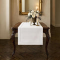 Signature Linen™ by D'Moksha White Table Runner 36 Inches, 100% Pure Linen by DMokshaHomes