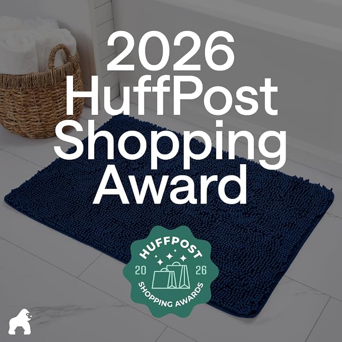 GORILLA GRIP Bath Rug Mat 60x24, Thick Soft Absorbent Chenille, Quick Dry - Image 6