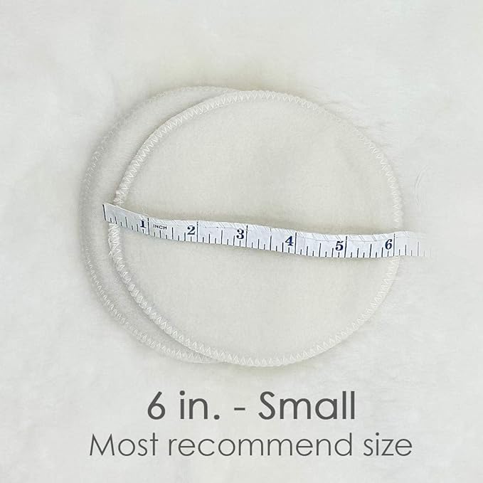 Soothingly Soft Merino Wool Nursing Pads, Style Softline, Extra Thickness, 6 in. Diameter