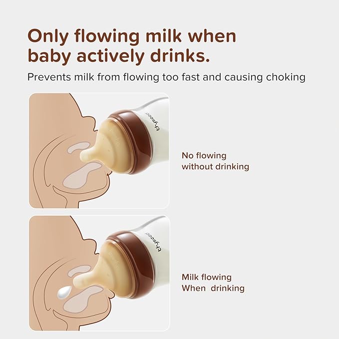 Thyseed Glass Natural Anti-Colic Baby Bottles | Newborn Breast Like Nursing Bottle for Breastfed Babies with Nipple(0-1 Months),5oz,1pack