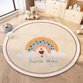 Poowe Round Kids Play Mat Rainbow Baby Nursery Rug Round Educational Alphabet by Poowe