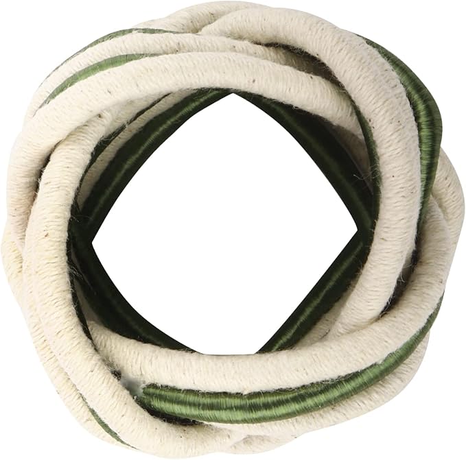 ALPHA Living HOME Modern Woven Napkin Rings Set of 12 - Image 6