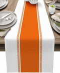 Orange Table Runners, Farmhouse Stripes Table Runner Non Slip Dresser Scarves by Futuregrace