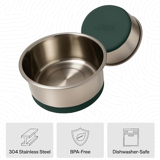 GORILLA GRIP Dog Bowls, Food Grade 304 Stainless Steel, Holds 6 Cups Each Food - Image 6