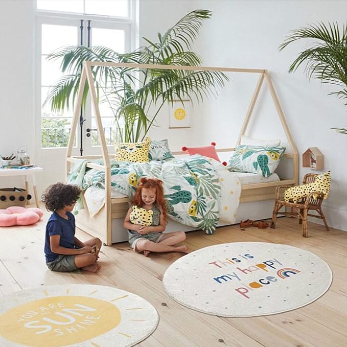 Poowe Round Kids Playroom Rug - Image 4