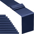 SiinvdaBZX 4 Pcs Navy Blue Satin Table Runner 12 x 108 inches Long | Bright by SiinvdaBZX