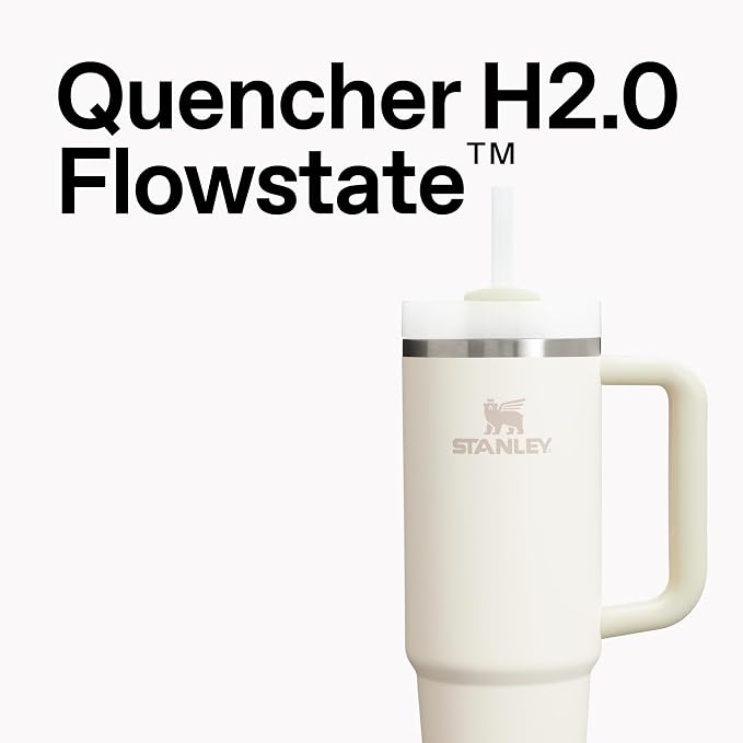 STANLEY Quencher H2.0 Flow State Tumbler, 30 oz, Champagne | Handle and Straw | - Image 4
