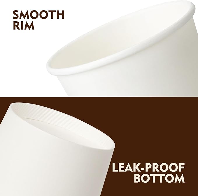 YEEHAW 8 oz 1000 Pack Disposable Paper Coffee Cups | - Image 3