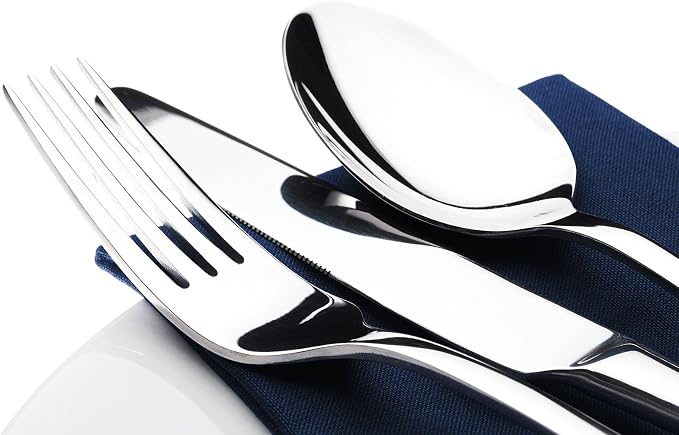 Silverware Set for 8, 40 Piece Stainless Steel Flatware Utensil Cutlery Set | - Image 2