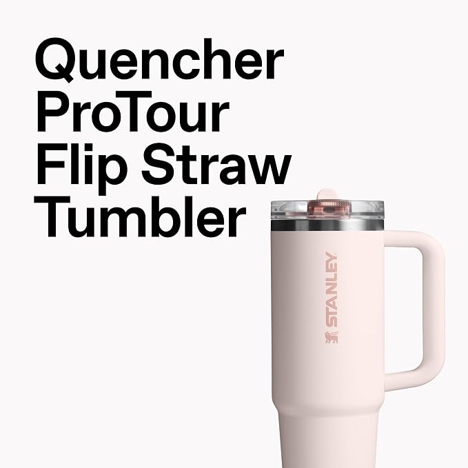 STANLEY Quencher ProTour Flipstraw Tumbler, 40 oz, Champagne | Built-In Straw & - Image 4