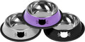Serentive 3Pcs Cat Bowls Non-Slip Stainless Steel Small Cat Food Bowl by Serentive