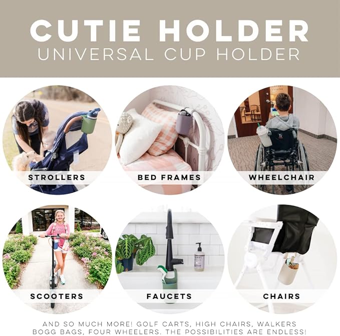 Ryan & Rose Cutie Holder Universal Stroller Cup Holder (Taupe)