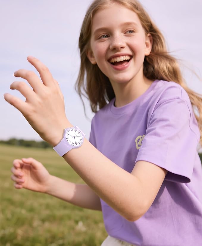 Kids Analog Watch Boys Girls, 30M Waterproof, Sports Watch for Boys, Easy to Read Children's Thin Dial Wrist Watches with Soft Band, for Ages 5-15 Kids Great Birthday Gifts Christmas Day