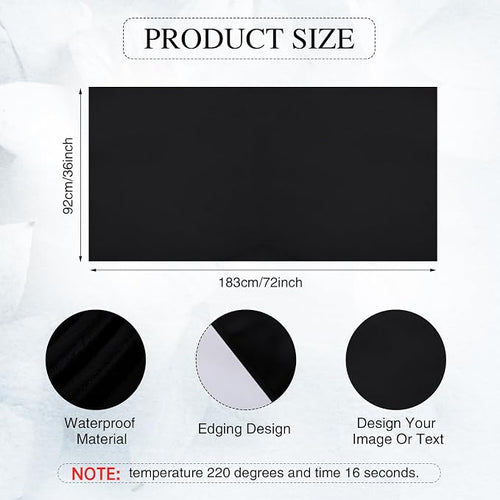 1 Pcs Black Sublimation Table Runners Blanks 36 x 72 Inch Polyester Table - Image 2
