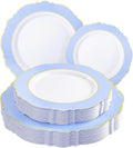60pcs Blue Plates Disposable by WDF