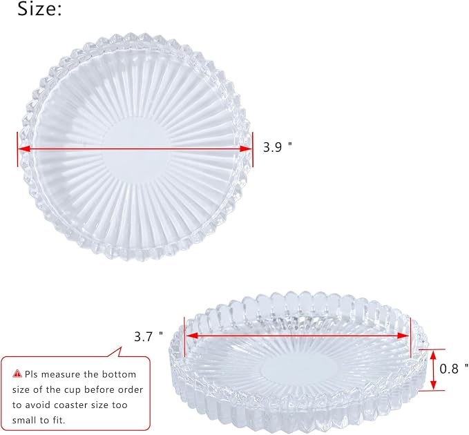 Glass Coaster 6 Pack Round Cup Coasters - Image 3
