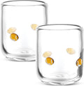SiliFine 2 PCS Football Icon Juice Glasses, 14 oz Sport Ball Stemless Wine by SiliFine