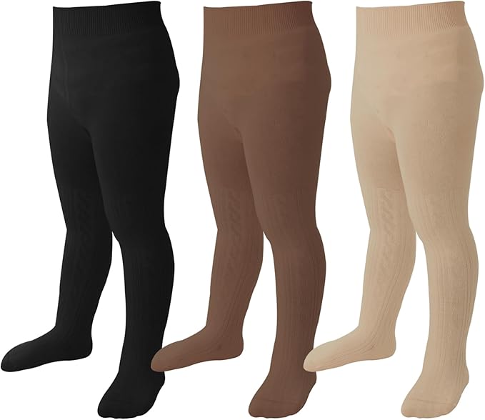 Mini angel Baby Tights Toddler Girl Tights Seamless Cable Knit Leggings Soft Cotton Stockings Pantyhose 3/4/5 Pack