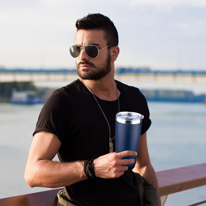MEZMUT 20oz Insulated Tumbler Cup Travel Coffee Mug - Image 8