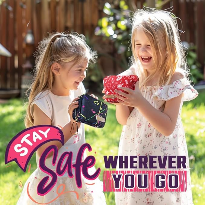 EVERLIT Mini Rescue Pack | 105 Medical Essentials Organized in Portable Storage Bag | Pocket Size Kids First Aid Kit with D Ring | Small Family-Friendly Travel Medical Kit (Space)