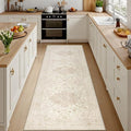 2'6''x8' Hallway Washable Runner Rug: Vintage Boho Neutral Kitchen Rug Soft by Luxturiy