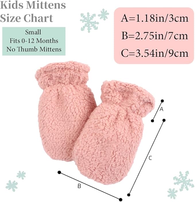 Zsedrut Baby Boys Winter Glove Warm Toddler Infant Girls Mittens Fleece Lined Gloves 1-7 Years
