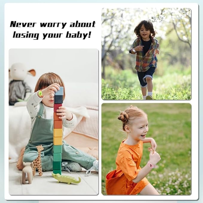 2 Pack Kids Bracelet Compatible with AirTag, GPS Kid Tracker Holder Braided Wristband for Apple Air Tag, 2022 Upgraded Nylon Adjustable Anti Lost Airtag Watch Band for Kids Children Elders