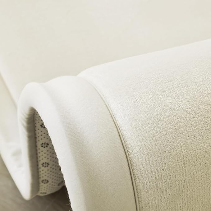 Loartee Coral Velvet Crawling Rugs & Play Mat (5'11"x6'7", Beige) for Toddler & Yoga