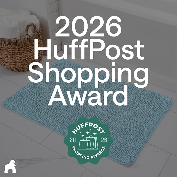 GORILLA GRIP Bath Rug Mat 30x20, Thick Soft Absorbent Chenille, Quick Dry - Image 6