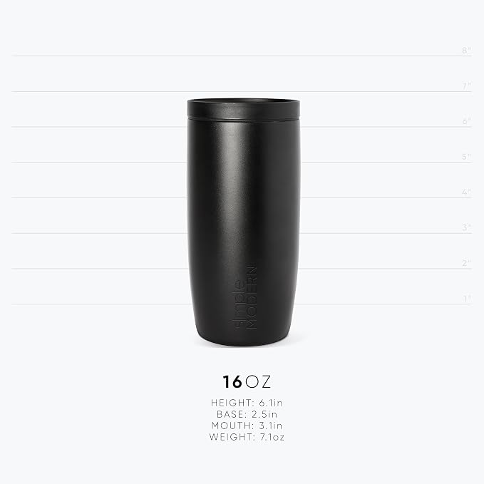 Simple Modern Insulated Travel Coffee Mug 360° Lid | 16oz | Yellow | Voyager - Image 8