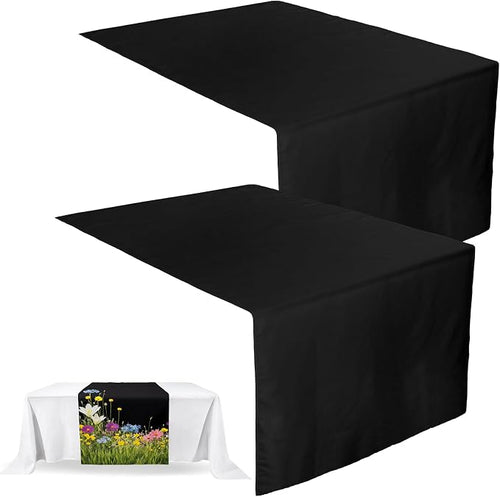 1 Pcs Black Sublimation Table Runners Blanks 36 x 72 Inch Polyester Table by Breling