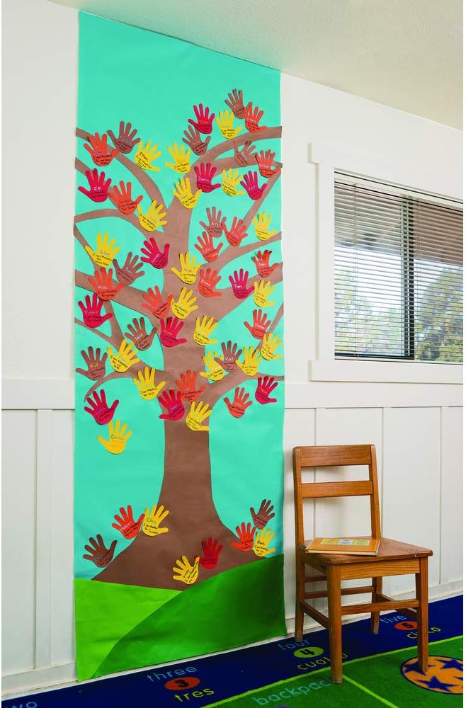 Colorations Arts and Crafts Paper Roll - 36" x 1000', Holiday Green, Dual Surface, Markers, Finger Paints, Painting, Watercolors, Acrylic Paints, Wall Art, Bulletin Board Paper, Crafts (Item # DSHG)