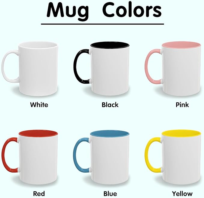 Personalized Coffee Cup with Photo, Logo or Text - Custom Both Sides Printed Mug for Him & Her - Unique Customized Gifts with Names - White
