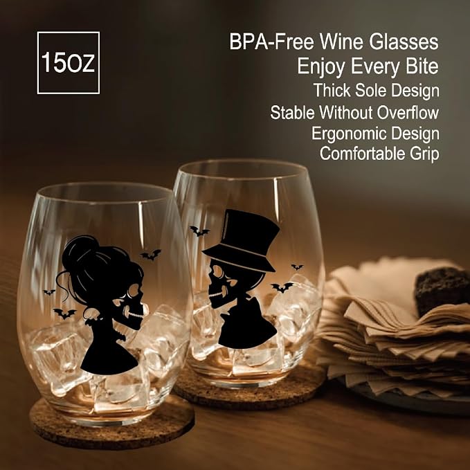 Perfectinsoy Skull Wine Glass 2 Piece - Image 4